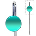 Teal Turquoise Green Gradient Ombre Book Mark Front