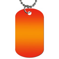 Red Orange Gradient Ombre Colored Dog Tag (one Side) by SpinnyChairDesigns