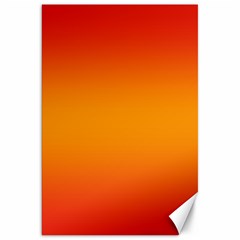 Red Orange Gradient Ombre Colored Canvas 20  X 30  by SpinnyChairDesigns