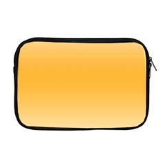 Saffron Yellow And Cream Gradient Ombre Color Apple Macbook Pro 17  Zipper Case by SpinnyChairDesigns