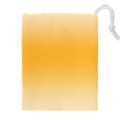 Saffron Yellow And Cream Gradient Ombre Color Drawstring Pouch (4xl) by SpinnyChairDesigns