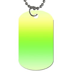 Lemon Yellow And Lime Green Gradient Ombre Color Dog Tag (two Sides) by SpinnyChairDesigns