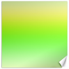 Lemon Yellow And Lime Green Gradient Ombre Color Canvas 20  X 20  by SpinnyChairDesigns