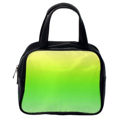 Lemon Yellow And Lime Green Gradient Ombre Color Classic Handbag (one Side) by SpinnyChairDesigns