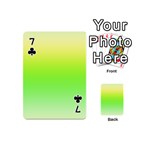 Lemon Yellow and Lime Green Gradient Ombre Color Playing Cards 54 Designs (Mini) Front - Club7