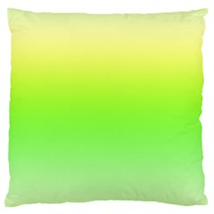 Lemon Yellow And Lime Green Gradient Ombre Color Large Flano Cushion Case (two Sides) by SpinnyChairDesigns