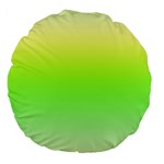 Lemon Yellow and Lime Green Gradient Ombre Color Large 18  Premium Flano Round Cushions Front