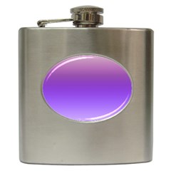 Plum And Violet Purple Gradient Ombre Color Hip Flask (6 Oz)