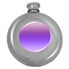 Plum And Violet Purple Gradient Ombre Color Round Hip Flask (5 Oz) by SpinnyChairDesigns