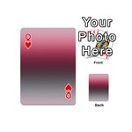 Blush Pink and Grey Gradient Ombre Color Playing Cards 54 Designs (Mini) Front - HeartQ