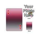 Blush Pink and Grey Gradient Ombre Color Playing Cards 54 Designs (Mini) Front - DiamondA