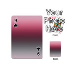 Blush Pink and Grey Gradient Ombre Color Playing Cards 54 Designs (Mini) Front - Club9