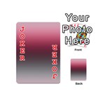 Blush Pink and Grey Gradient Ombre Color Playing Cards 54 Designs (Mini) Front - Joker2