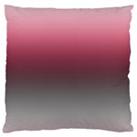 Blush Pink and Grey Gradient Ombre Color Large Flano Cushion Case (One Side) Front