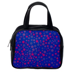 Bisexual Pride Tiny Scattered Flowers Pattern Classic Handbag (one Side) by VernenInk