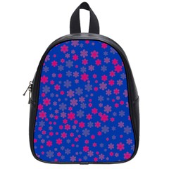 Bisexual Pride Tiny Scattered Flowers Pattern School Bag (small) by VernenInk