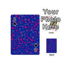 Bisexual Pride Tiny Scattered Flowers Pattern Playing Cards 54 Designs (mini)