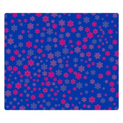 Bisexual Pride Tiny Scattered Flowers Pattern Double Sided Flano Blanket (small) 