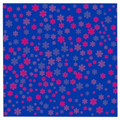 Bisexual Pride Tiny Scattered Flowers Pattern Wooden Puzzle Square by VernenInk