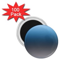 Sky Blue And Grey Color Gradient Ombre 1 75  Magnets (100 Pack)  by SpinnyChairDesigns