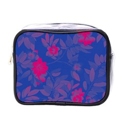 Bi Floral-pattern-background-1308 Mini Toiletries Bag (one Side) by VernenInk