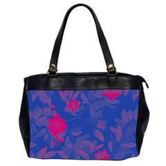 Bi Floral-pattern-background-1308 Oversize Office Handbag (2 Sides)