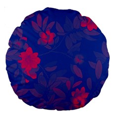 Bi Floral-pattern-background-1308 Large 18  Premium Round Cushions by VernenInk