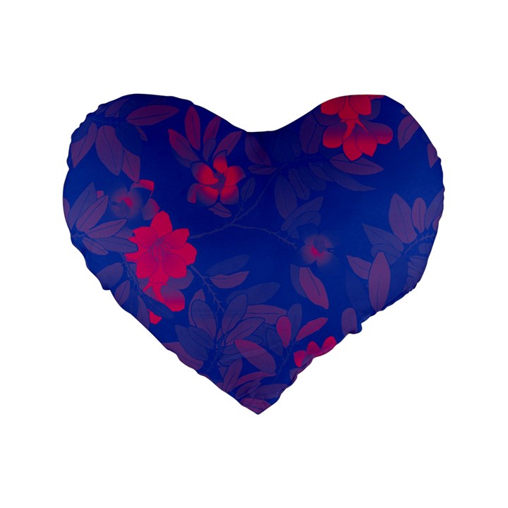 Bi Floral-pattern-background-1308 Standard 16  Premium Heart Shape Cushions
