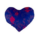 Bi Floral-pattern-background-1308 Standard 16  Premium Heart Shape Cushions Back