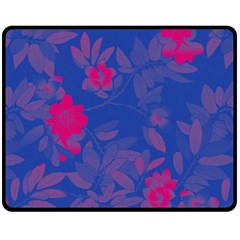 Bi Floral-pattern-background-1308 Double Sided Fleece Blanket (Medium) 