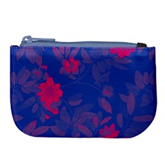 Bi Floral-pattern-background-1308 Large Coin Purse by VernenInk