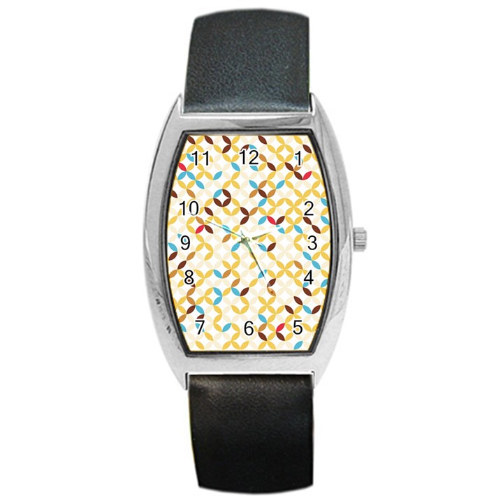 Tekstura-seamless-retro-pattern Barrel Style Metal Watch