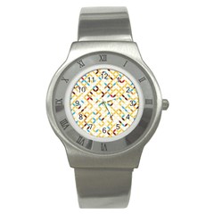 Tekstura-seamless-retro-pattern Stainless Steel Watch