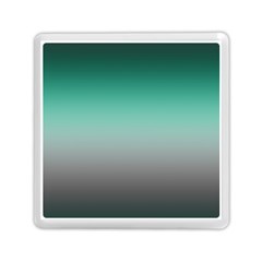 Teal Green And Grey Gradient Ombre Color Memory Card Reader (square) by SpinnyChairDesigns