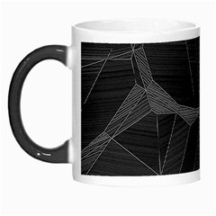 Black Tourmaline Stone Geometric Pattern Morph Mugs by SpinnyChairDesigns