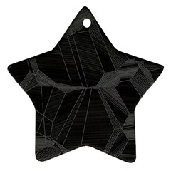 Black Tourmaline Stone Geometric Pattern Star Ornament (Two Sides)