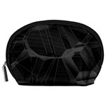 Black Tourmaline Stone Geometric Pattern Accessory Pouch (Large) Front