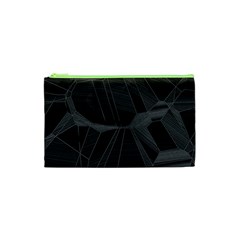 Black Tourmaline Stone Geometric Pattern Cosmetic Bag (XS)