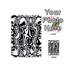 Black And White Abstract Stripe Pattern Playing Cards 54 Designs (mini) by SpinnyChairDesigns