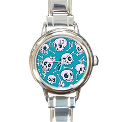 Skull Round Italian Charm Watch by Sobalvarro