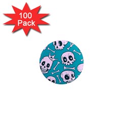 Skull 1  Mini Magnets (100 Pack)  by Sobalvarro