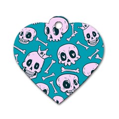 Skull Dog Tag Heart (one Side) by Sobalvarro