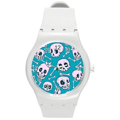 Skull Round Plastic Sport Watch (m) by Sobalvarro