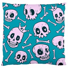 Skull Large Cushion Case (one Side) by Sobalvarro