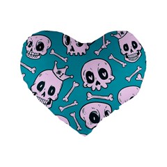 Skull Standard 16  Premium Heart Shape Cushions