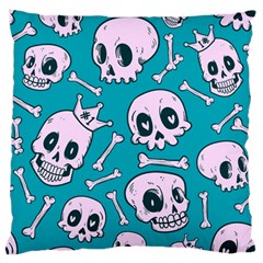 Skull Standard Flano Cushion Case (one Side) by Sobalvarro