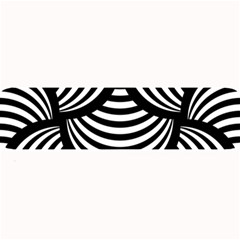 Abstract Black And White Shell Pattern Large Bar Mats