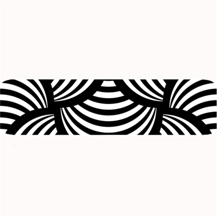 Abstract Black and White Shell Pattern Large Bar Mats