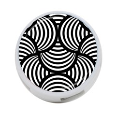 Abstract Black And White Shell Pattern 4-port Usb Hub (one Side) by SpinnyChairDesigns