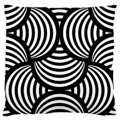 Abstract Black And White Shell Pattern Standard Flano Cushion Case (one Side) by SpinnyChairDesigns